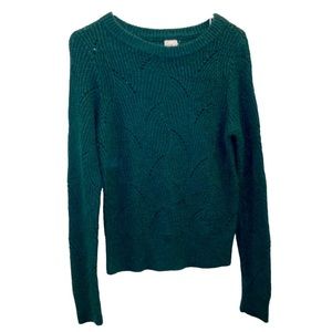 Dark Green Sweater Knit Long Sleeve Sweater. Size X-Small. 

Make An Offer.